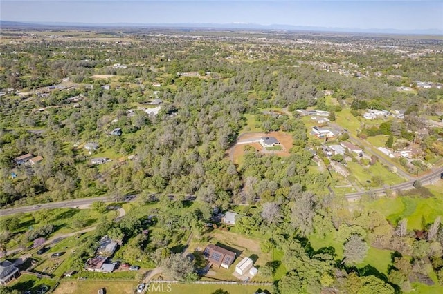 drone / aerial view with a forest view