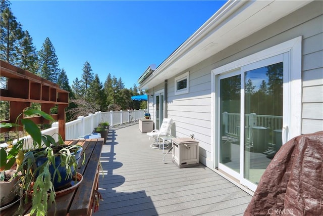 view of wooden deck
