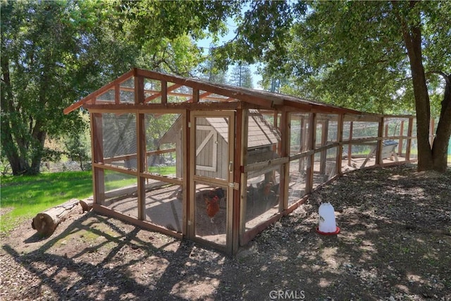 view of poultry coop