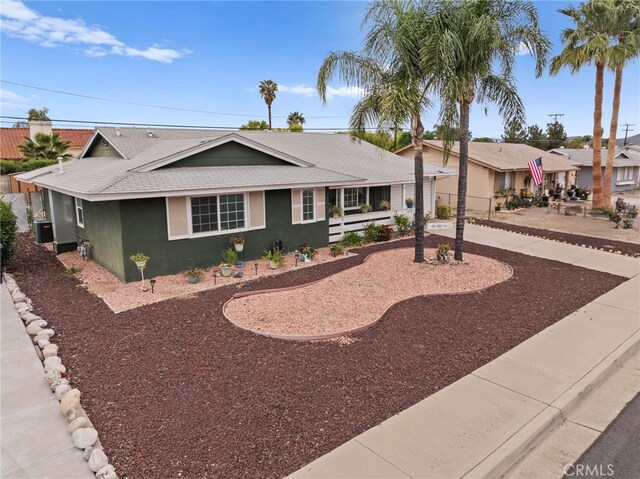 29423 Pebble Beach Dr, Menifee, CA 92586 - ranch-style home with stucco siding, driveway, and roof with shingles