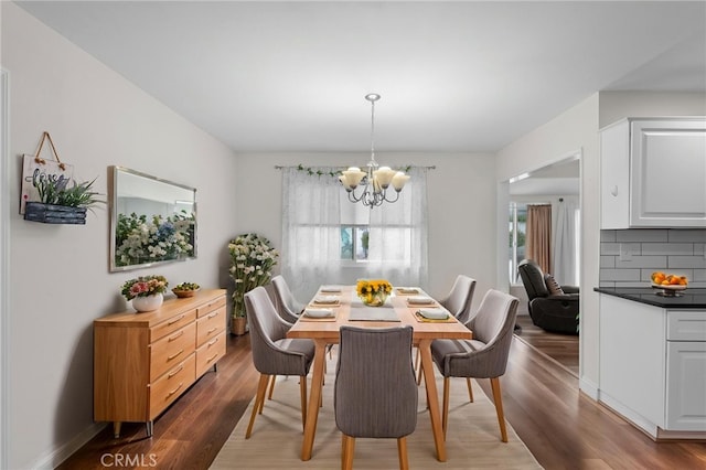 29423 Pebble Beach Dr, Menifee, CA 92586 - dining area with a chandelier and wood finished floors