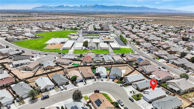 13564 Sylvan Oaks Rd, Victorville, CA 92392 - bird's eye view featuring a mountain view and a residential view