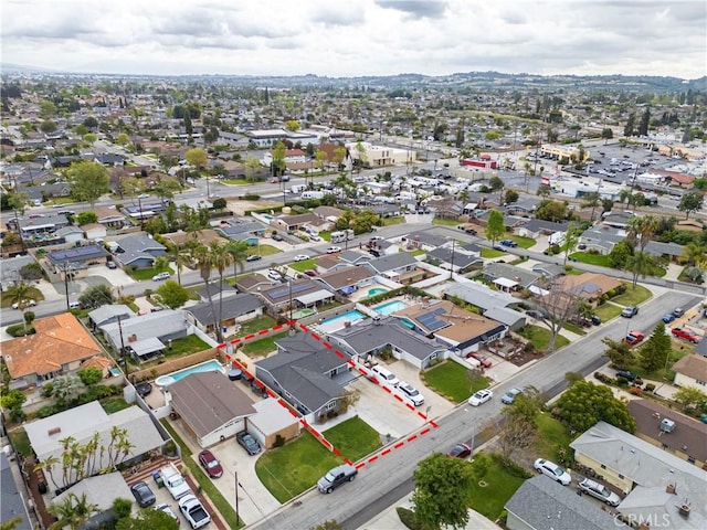 aerial view featuring a residential view