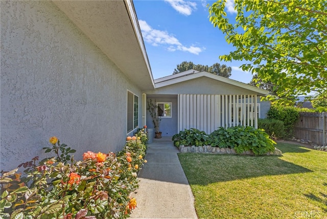 266 N 14th St, Banning, CA 92220 - property entrance featuring stucco siding and board and batten siding
