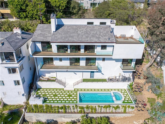 birds eye view of property