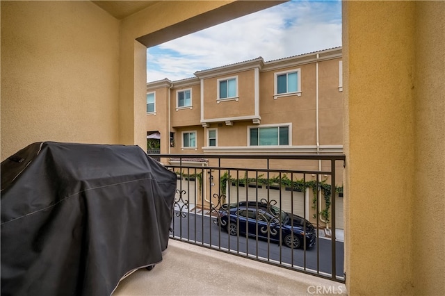 balcony with a grill