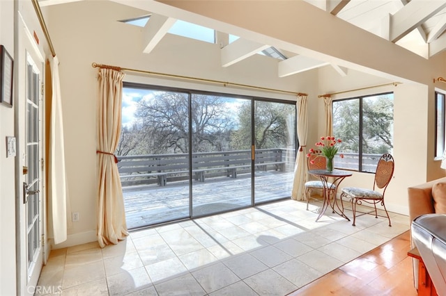 view of sunroom