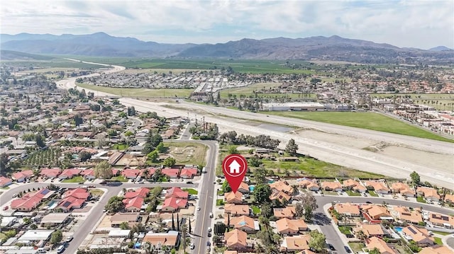 25351 Chicago Ave, Hemet, CA 92544 - birds eye view of property with a mountain view and a residential view