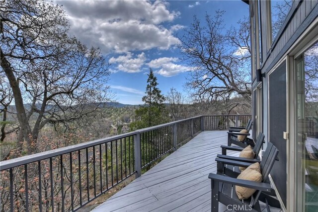 27637 St Bernard Ln, Lake Arrowhead, CA 92352 - view of wooden deck