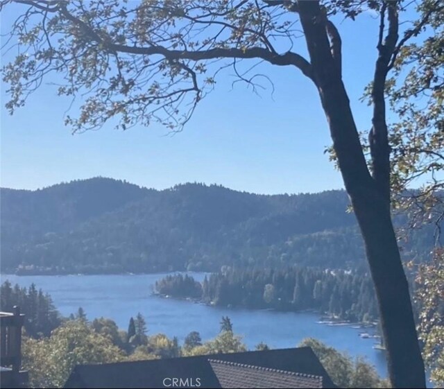 27637 St Bernard Ln, Lake Arrowhead, CA 92352 - view of mountain feature featuring a water view and a view of trees