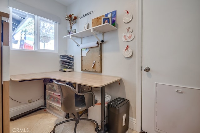view of home office