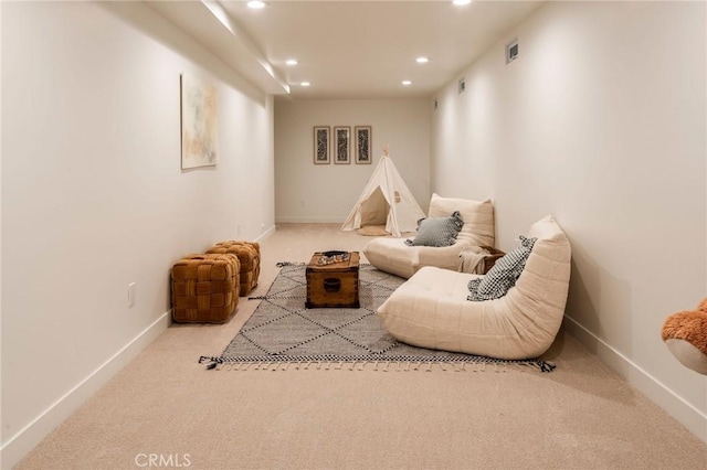 521 Fremont Dr, Pasadena, CA 91103 - sitting room with recessed lighting and carpet