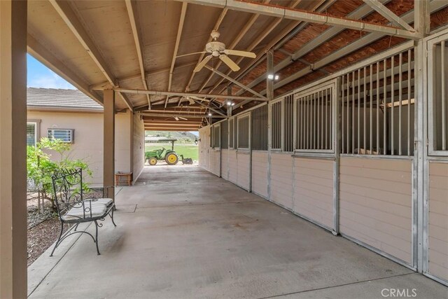 view of horse barn