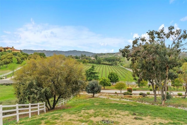 property view of mountains with a rural view