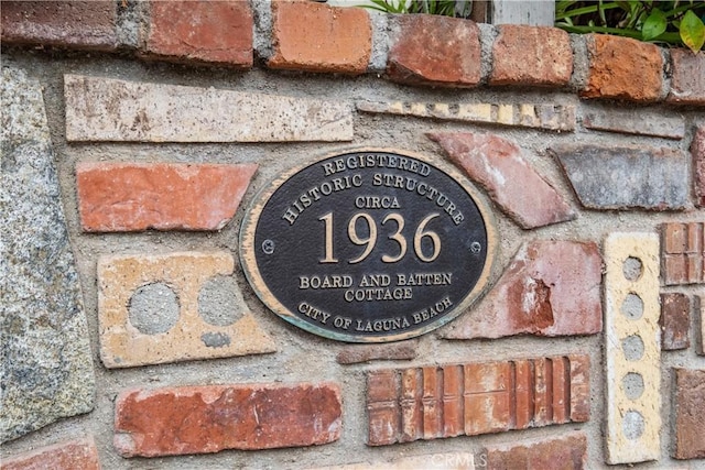 view of community sign