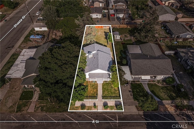 drone / aerial view with a residential view