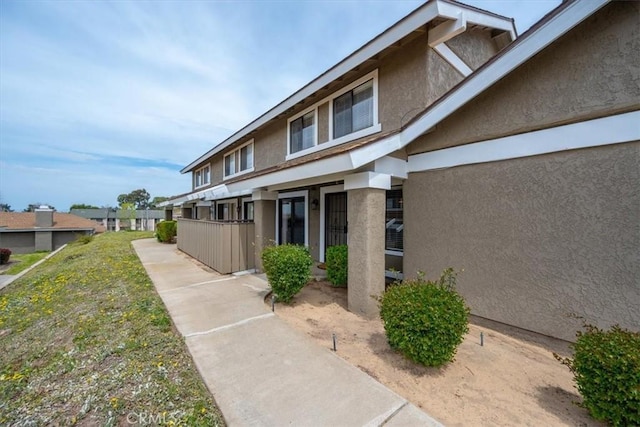 view of property exterior featuring stucco siding