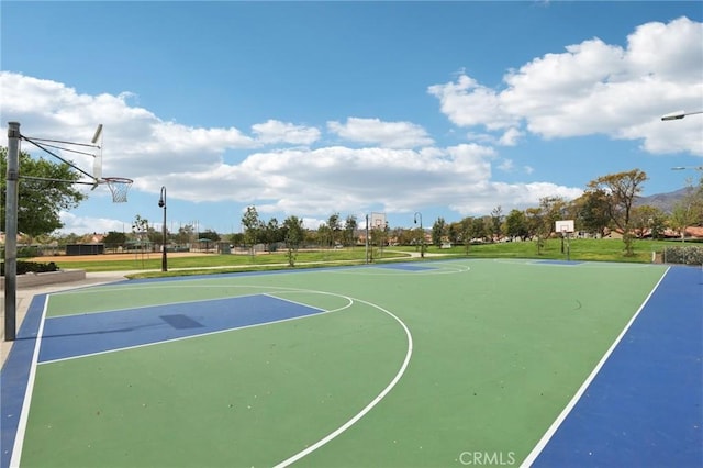 view of basketball court featuring community basketball court