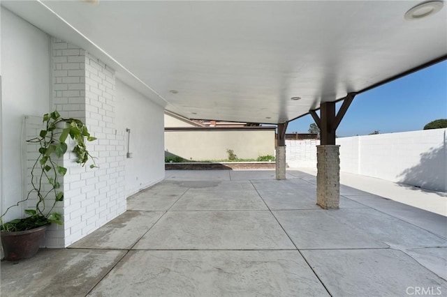 view of patio with a fenced backyard