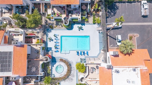 280 S Avenida Caballeros Unit 271, Palm Springs, CA 92262 - drone / aerial view of a pool