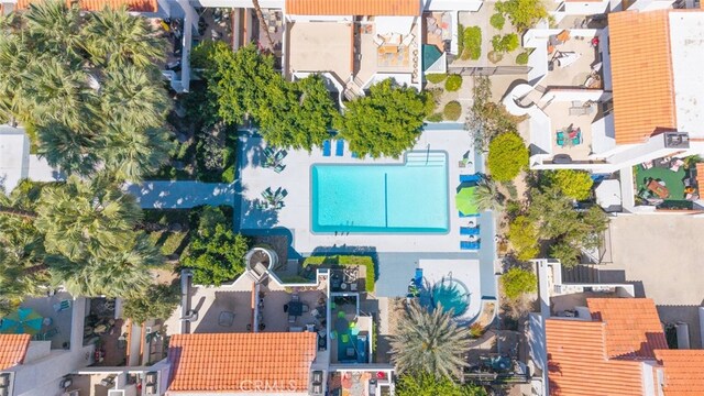 280 S Avenida Caballeros Unit 271, Palm Springs, CA 92262 - aerial view of residential area with a pool area