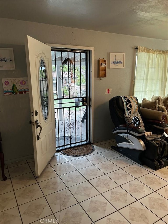 1214 E St, Corona, CA 92882 - foyer entrance with light tile patterned floors