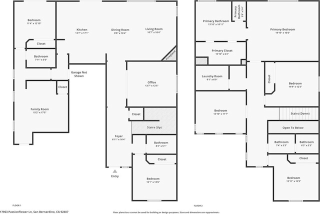 17963 Passionflower Ln, San Bernardino, CA 92407 - floor plan / room layout