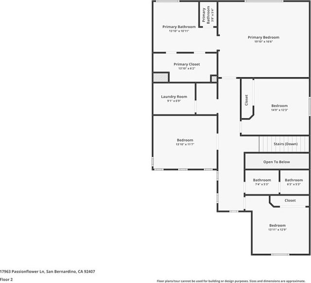 17963 Passionflower Ln, San Bernardino, CA 92407 - room layout