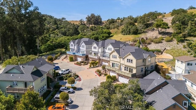 bird's eye view with a residential view