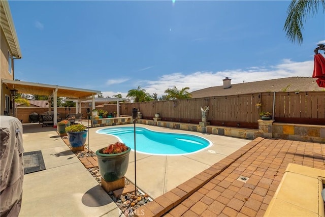 29465 Siderite Cir, Menifee, CA 92584 - view of pool with a patio area and a fenced backyard