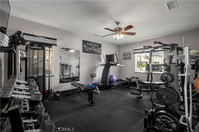 29465 Siderite Cir, Menifee, CA 92584 - gym with a ceiling fan