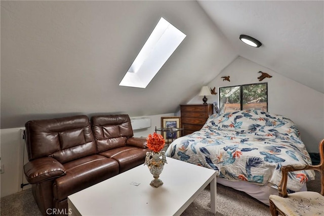23677 Crest Forest Dr, Crestline, CA 92325 - bedroom featuring carpet flooring, a skylight, and lofted ceiling