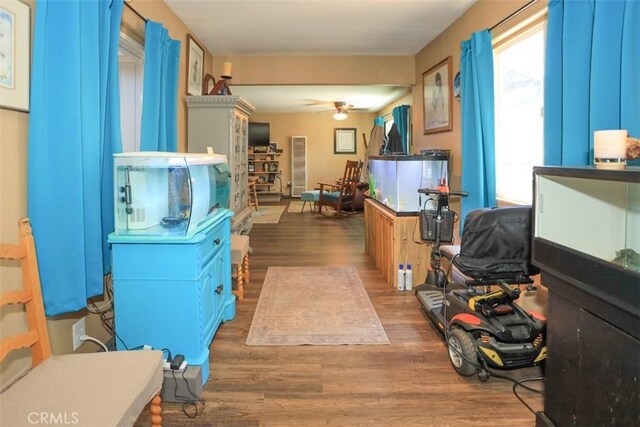631 Vista Ave, Sugarloaf, CA 92386 - storage featuring a ceiling fan