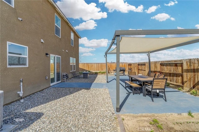 view of patio / terrace featuring a fenced backyard