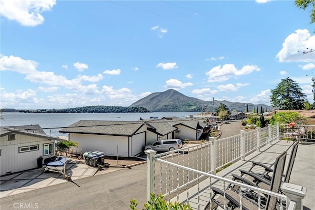 property view of mountains with a water view