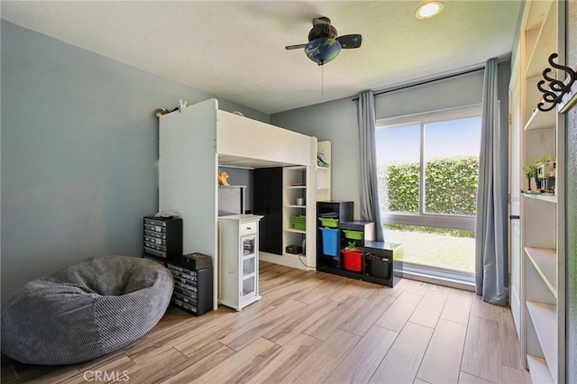 3251 Woodstock Rd, Rossmoor, CA 90720 - interior space featuring ceiling fan and light wood-style floors