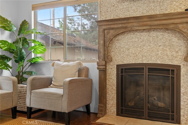 1753 Filbert St, Paso Robles, CA 93446 - sitting room with a premium fireplace and wood finished floors