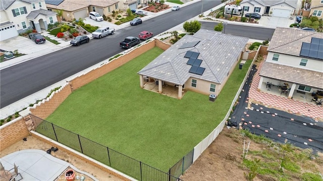 aerial perspective of suburban area