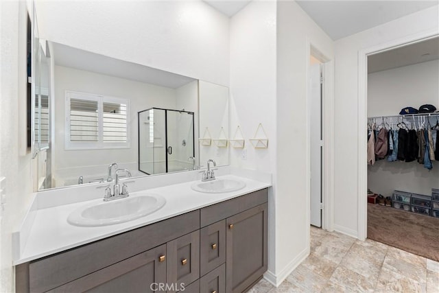 21123 Mill Valley Ct, Riverside, CA 92507 - full bath with a stall shower, a spacious closet, double vanity, and a garden tub