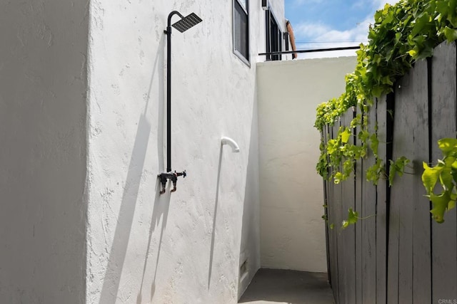 exterior view of stucco siding