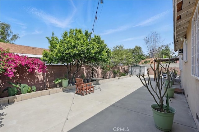 5411 La Madera Ave, El Monte, CA 91732 - view of patio with a fenced backyard and an outdoor structure