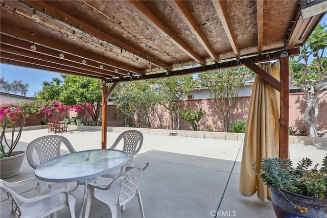 5411 La Madera Ave, El Monte, CA 91732 - view of patio with a fenced backyard and outdoor dining area