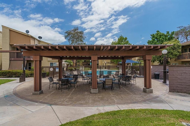 view of patio / terrace with fence