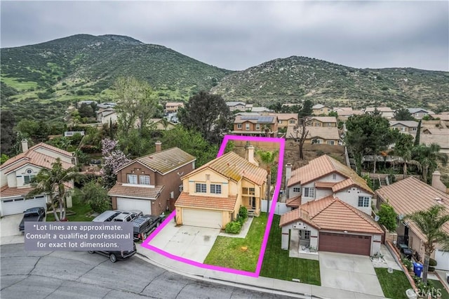 11962 Verona Dr, Fontana, CA 92337 - birds eye view of property featuring a mountain view and a residential view