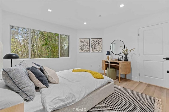 9027 Wonderland Ave, Los Angeles, CA 90046 - bedroom with light wood finished floors and recessed lighting