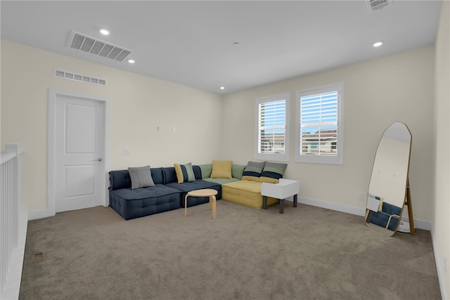 16533 Ground Breaker Ave, Chino, CA 91708 - living area with visible vents, recessed lighting, and carpet flooring