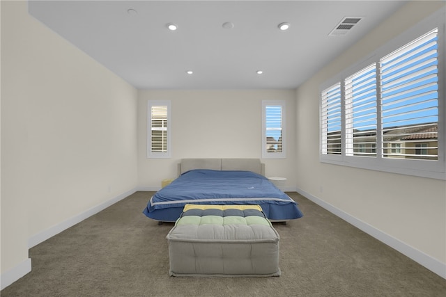 16533 Ground Breaker Ave, Chino, CA 91708 - bedroom with baseboards, carpet, visible vents, and recessed lighting