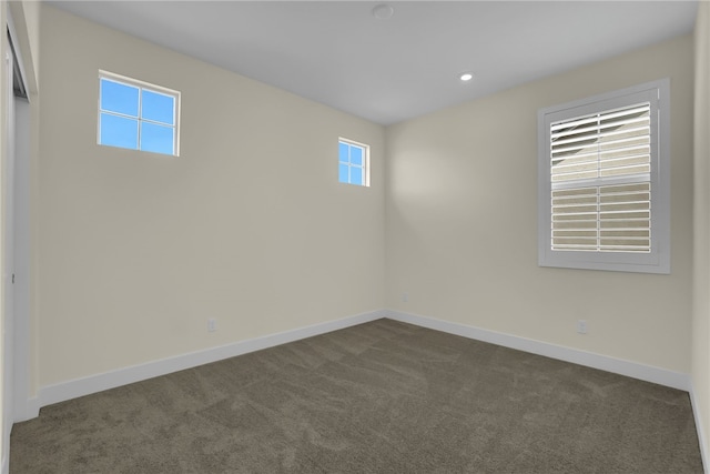 16533 Ground Breaker Ave, Chino, CA 91708 - basement featuring dark carpet, a wealth of natural light, recessed lighting, and baseboards