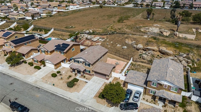 aerial view featuring a residential view