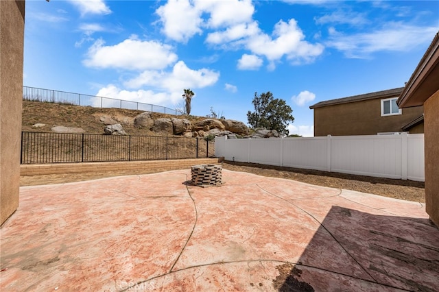 view of patio / terrace featuring a fenced backyard